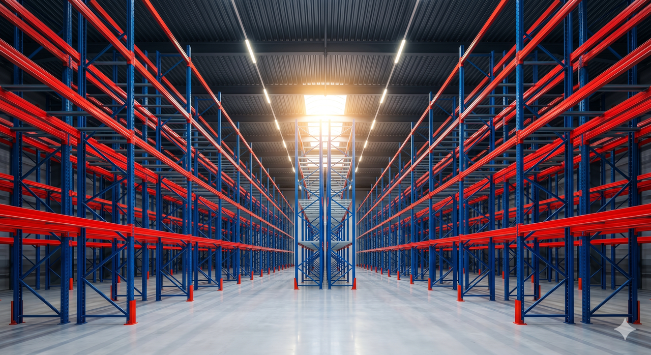 Warehouse pallet racking